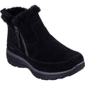Skechers Easy Going Cool Zip! Leather Women's Black Winter Ankle Boots
