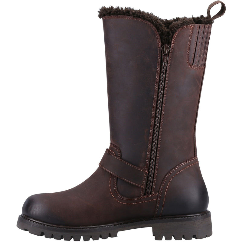 Hush Puppies Winnie Leather Women's Brown Boots