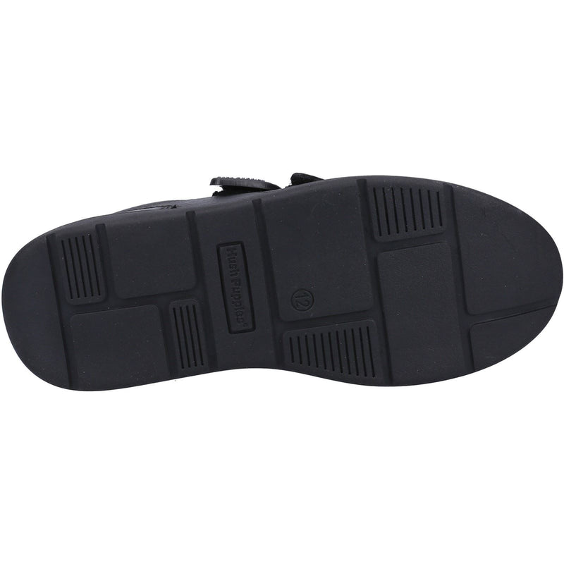 Hush Puppies Ryan SNR Leather Boys's Black Shoes