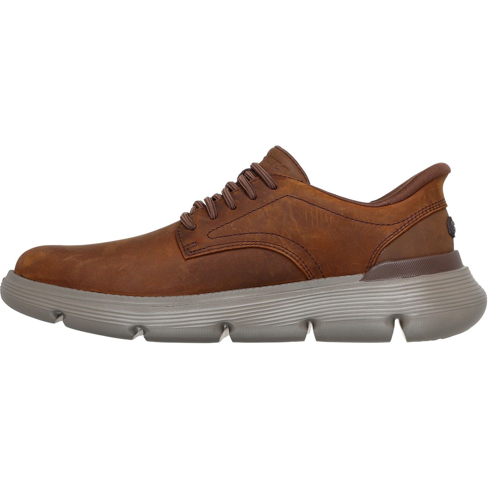 Skechers Garza Duran Leather Men's Dark Brown Lace-Up Shoes