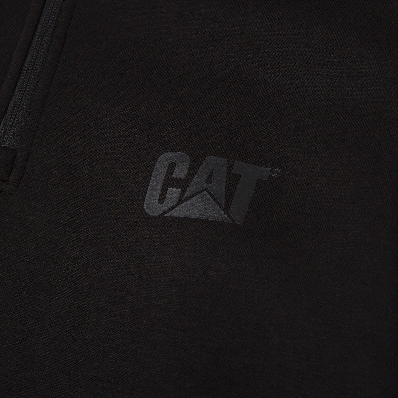 Caterpillar Essential 1/4 Zip Polyester Men's Black Sweatshirt