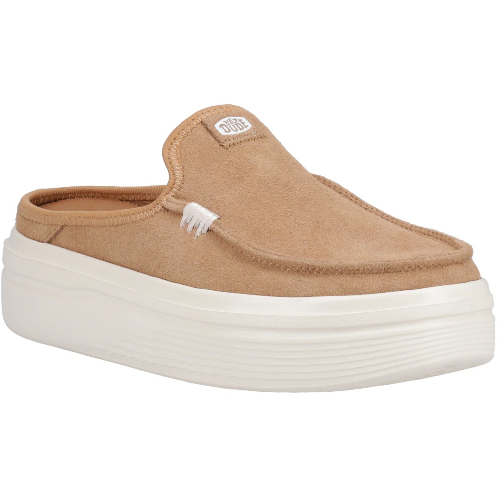 HEYDUDE Austin Lift Classic Leather Women's Tan Mules