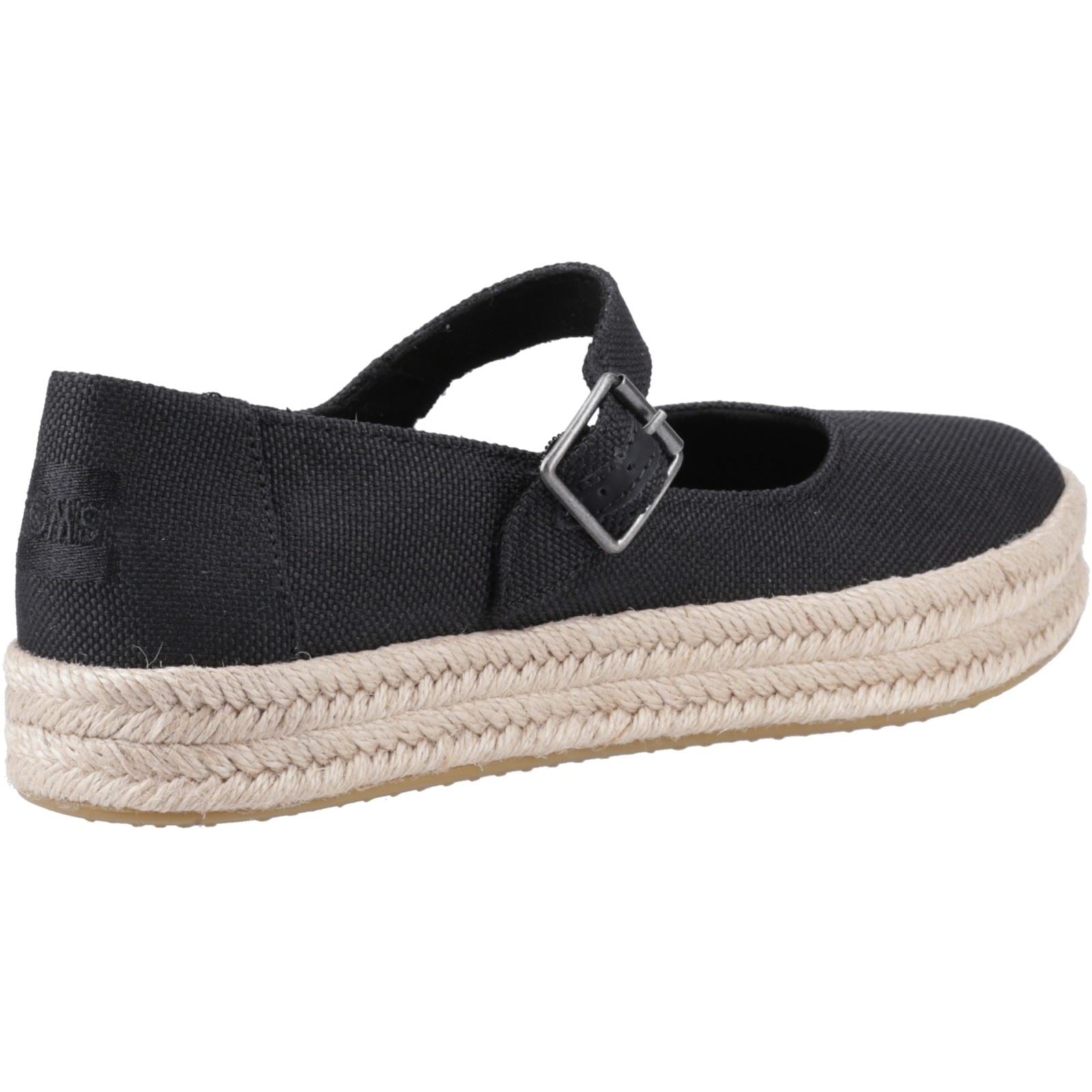 TOMS Carolina Mary Jane Synthetic Women's Black Espadrilles