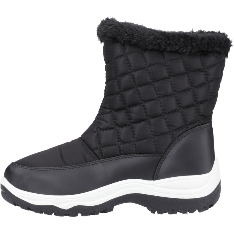 Cotswold Butterrow Textile Women's Black Winter Mid Calf Boots
