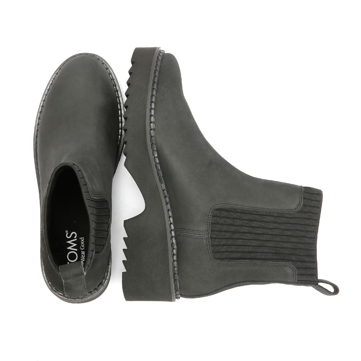 TOMS Millie Nubuck Leather Women's Black Boots