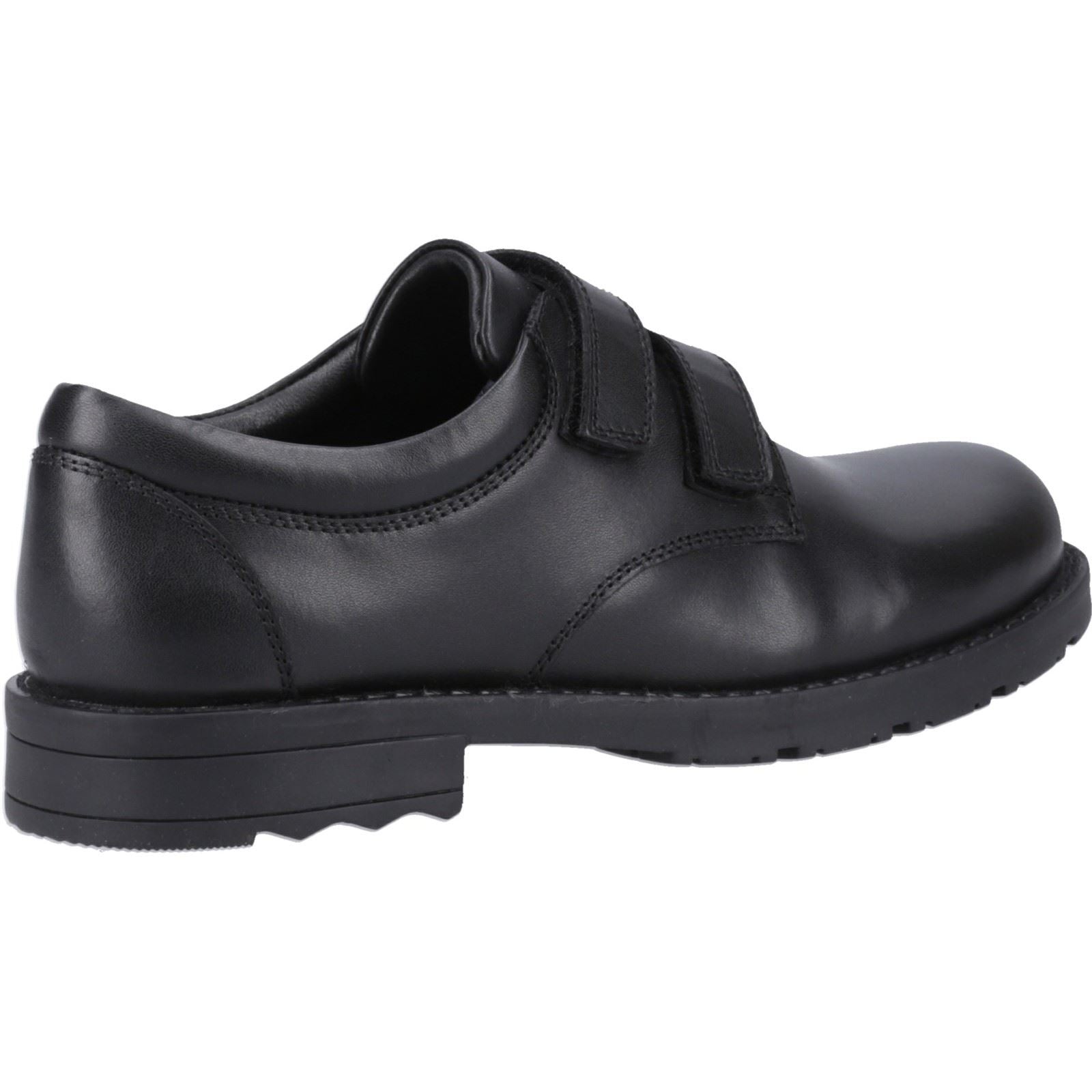 Hush Puppies Barry Senior Leather Boys's Black Shoes