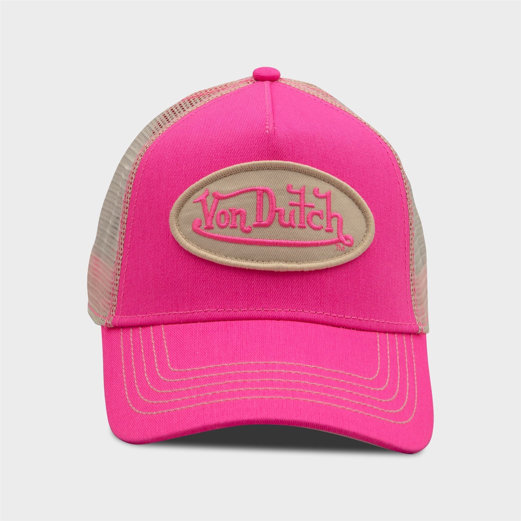 Von Dutch Staple Trucker Cotton Pink Caps