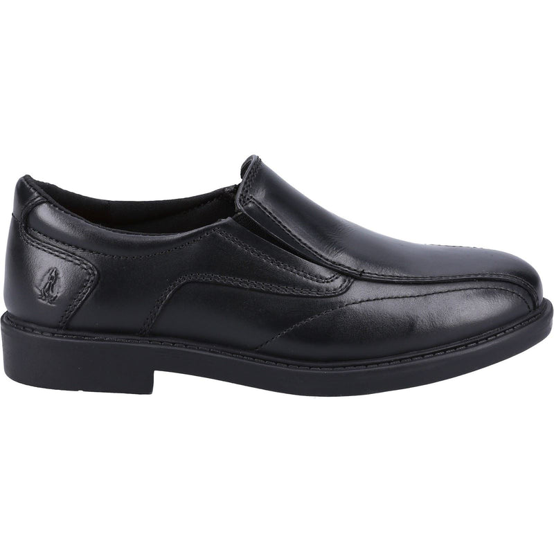 Hush Puppies Toby SNR Leather Boys's Black Loafers