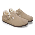 Birkenstock London Shearling Suede Women's Taupe Shoes