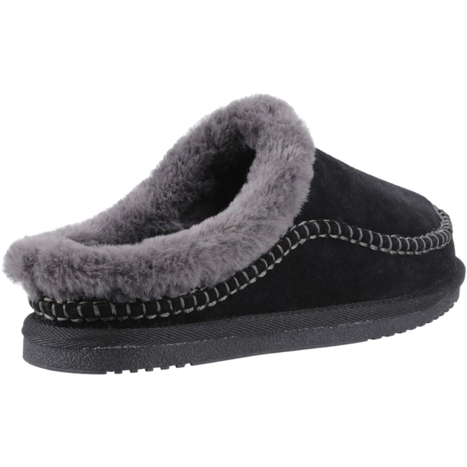 Hush Puppies Anika Suede Women's Black Slippers