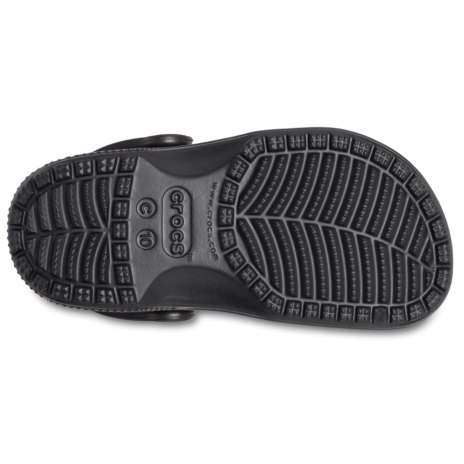 Crocs Toddler Classic Croslite Rubber Black Loafers