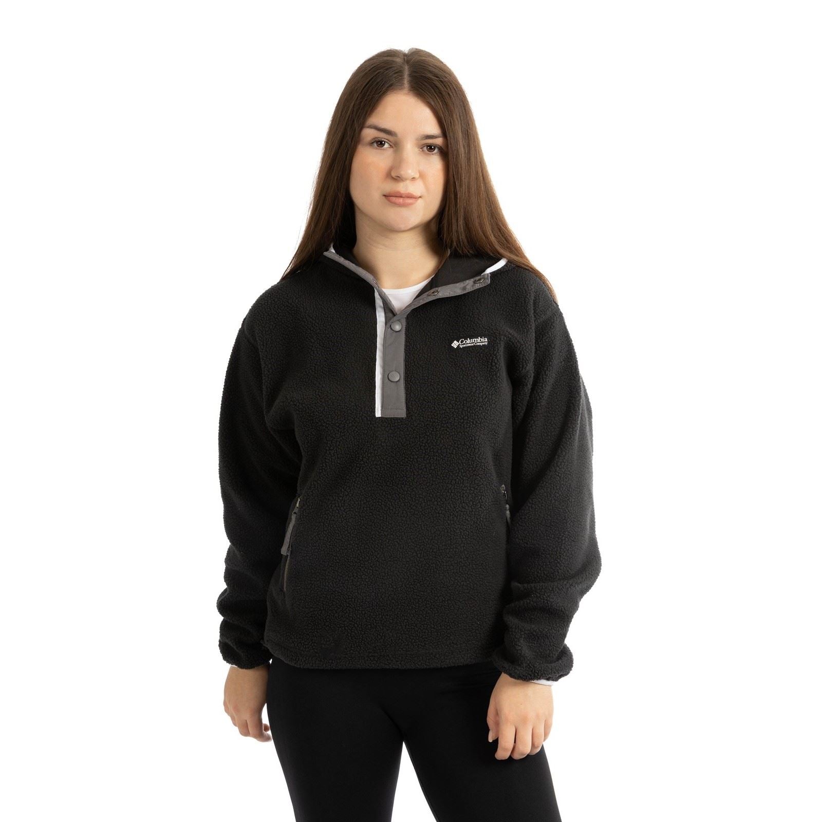 Columbia Helvetia II Hoodie Polyester Women's Black Hooded Sweatshirt
