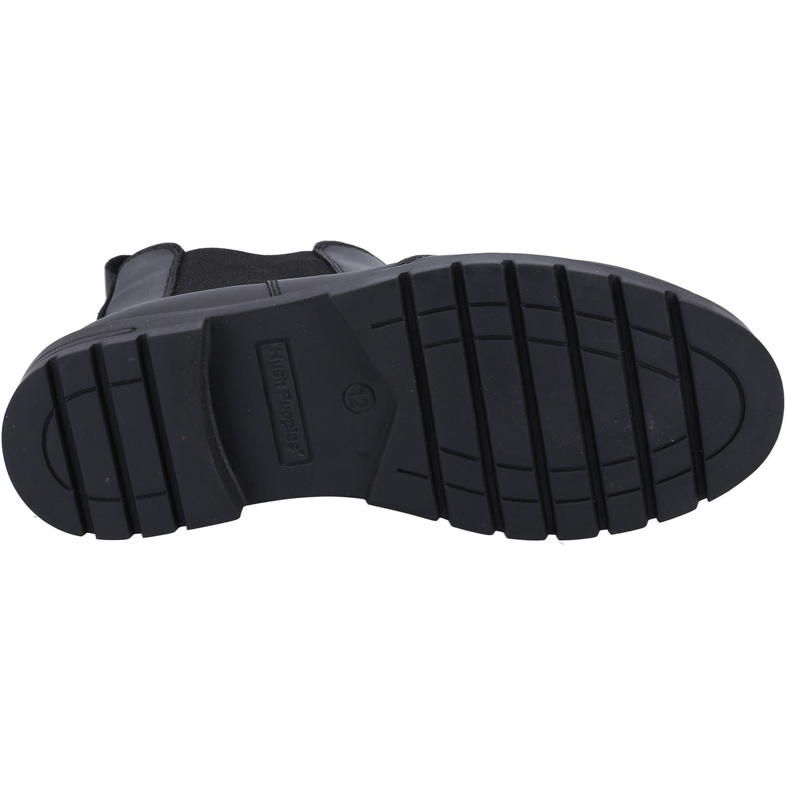 Hush Puppies Laura SNR Leather Girls's Black Boots