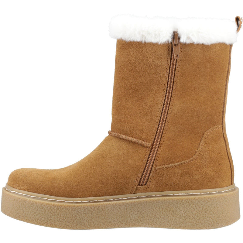 Hush Puppies Becca Mid Suede Women's Tan Boots