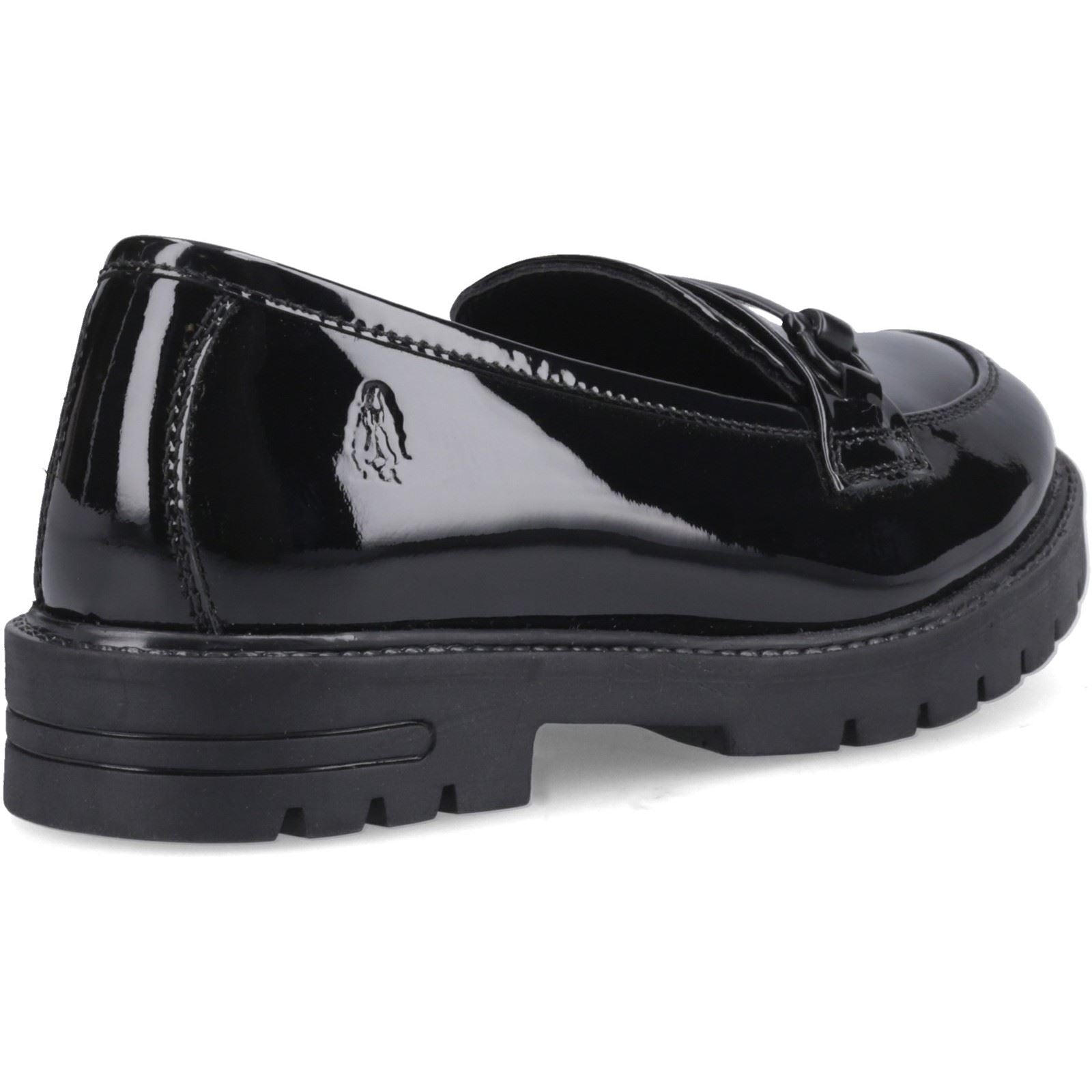 Hush Puppies Hazel Snaffle Leather Girl's Black Loafers