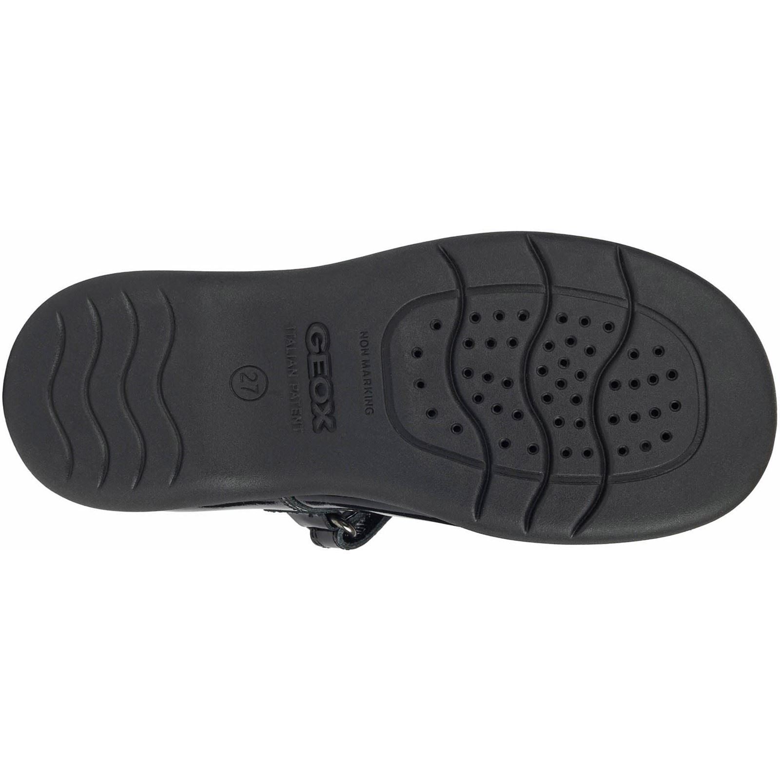 Geox J Naimara G.A Leather Girl's Black Patent Shoes