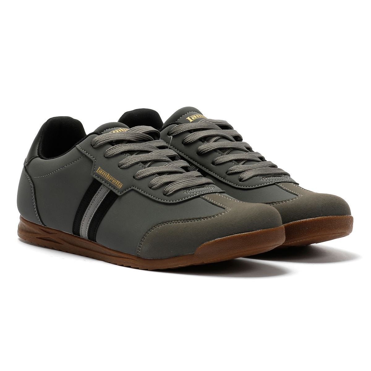 Lambretta Tackle Men's Charcoal/Black Sneakers