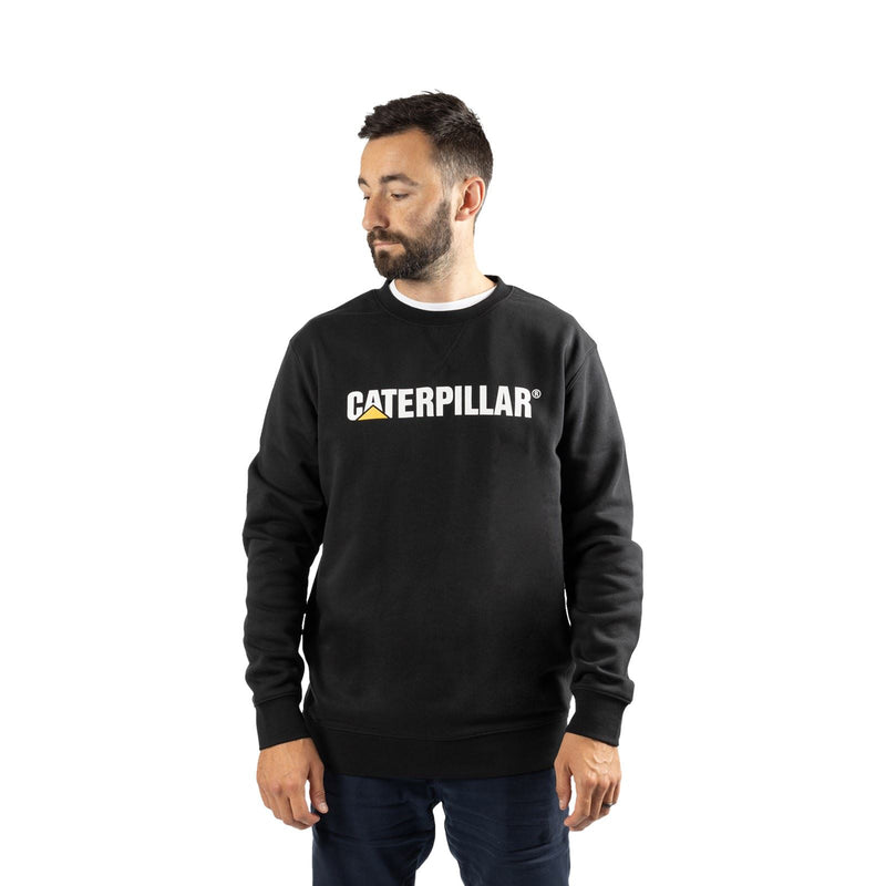 Caterpillar Midweight Crewneck Cotton Men's Black Sweatshirt