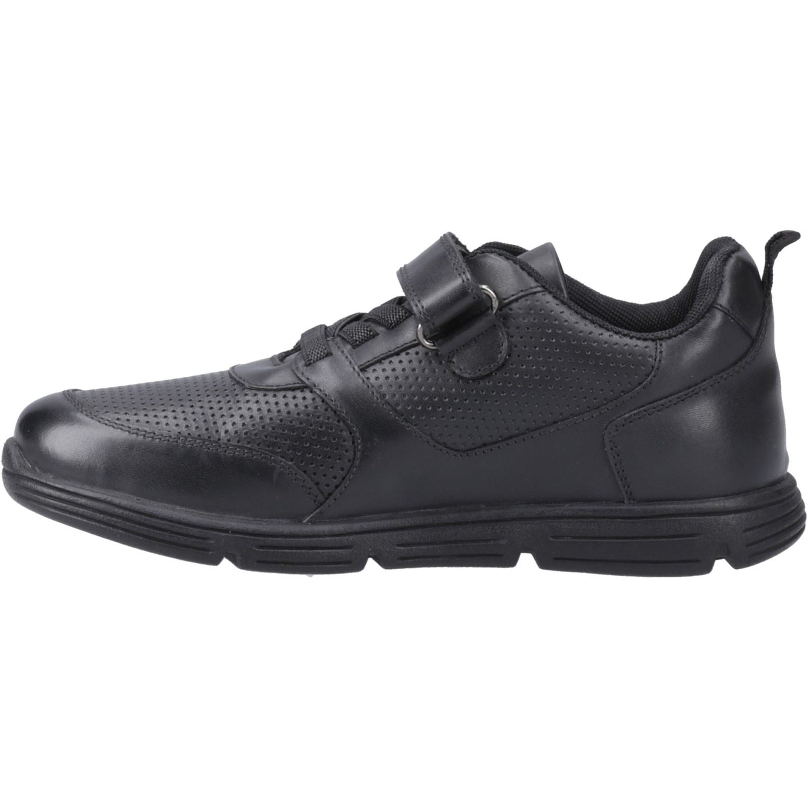 Hush Puppies Alfie Bungee Jnr Leather Boys's Black Shoes