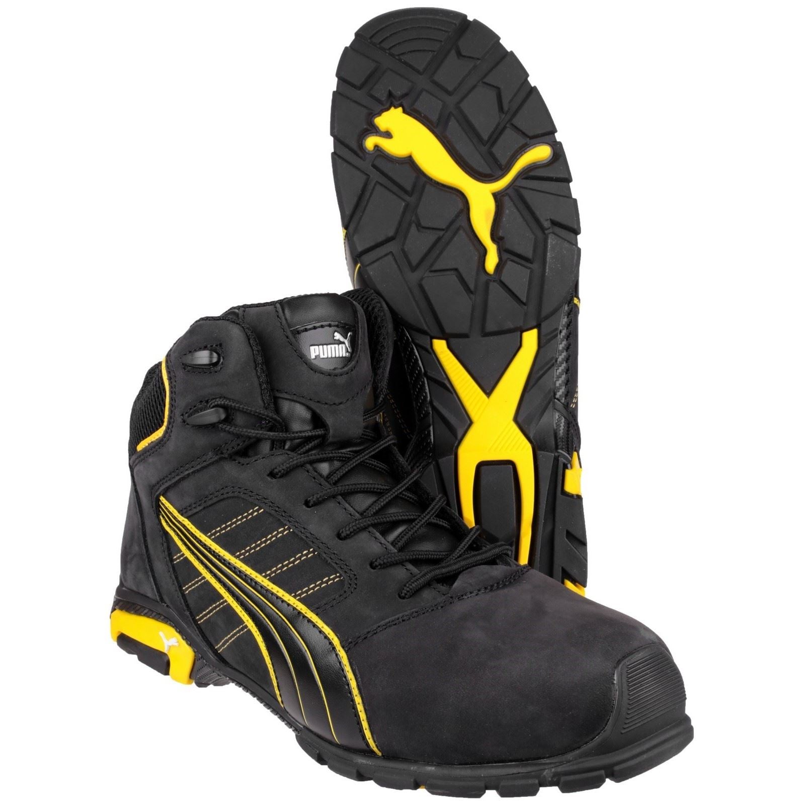 Puma Safety Amsterdam Mid Leather Black Safety Boots