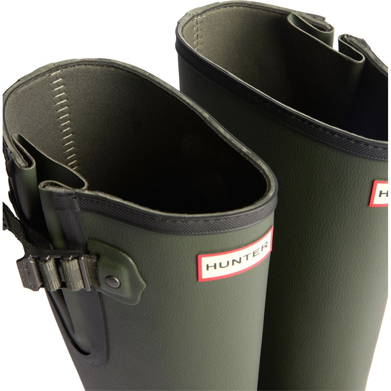 Hunter Field Downpour Boot Rubber Women's Dark Olive/Black Wellington Boots
