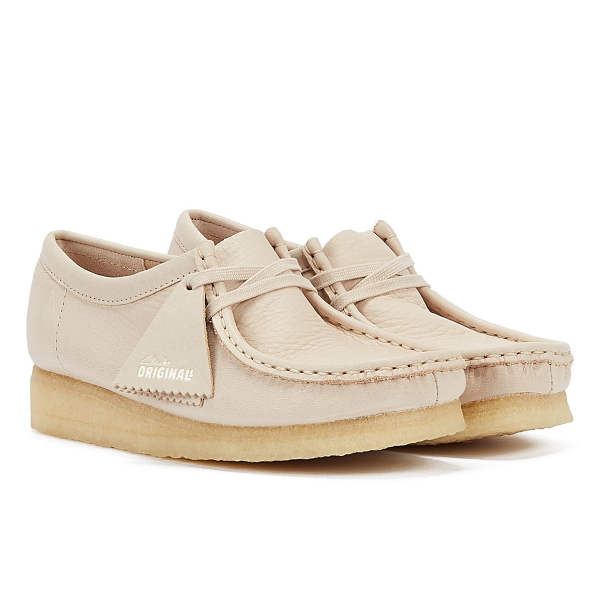Clarks Originals Wallabee Women's Beige Leather Shoes