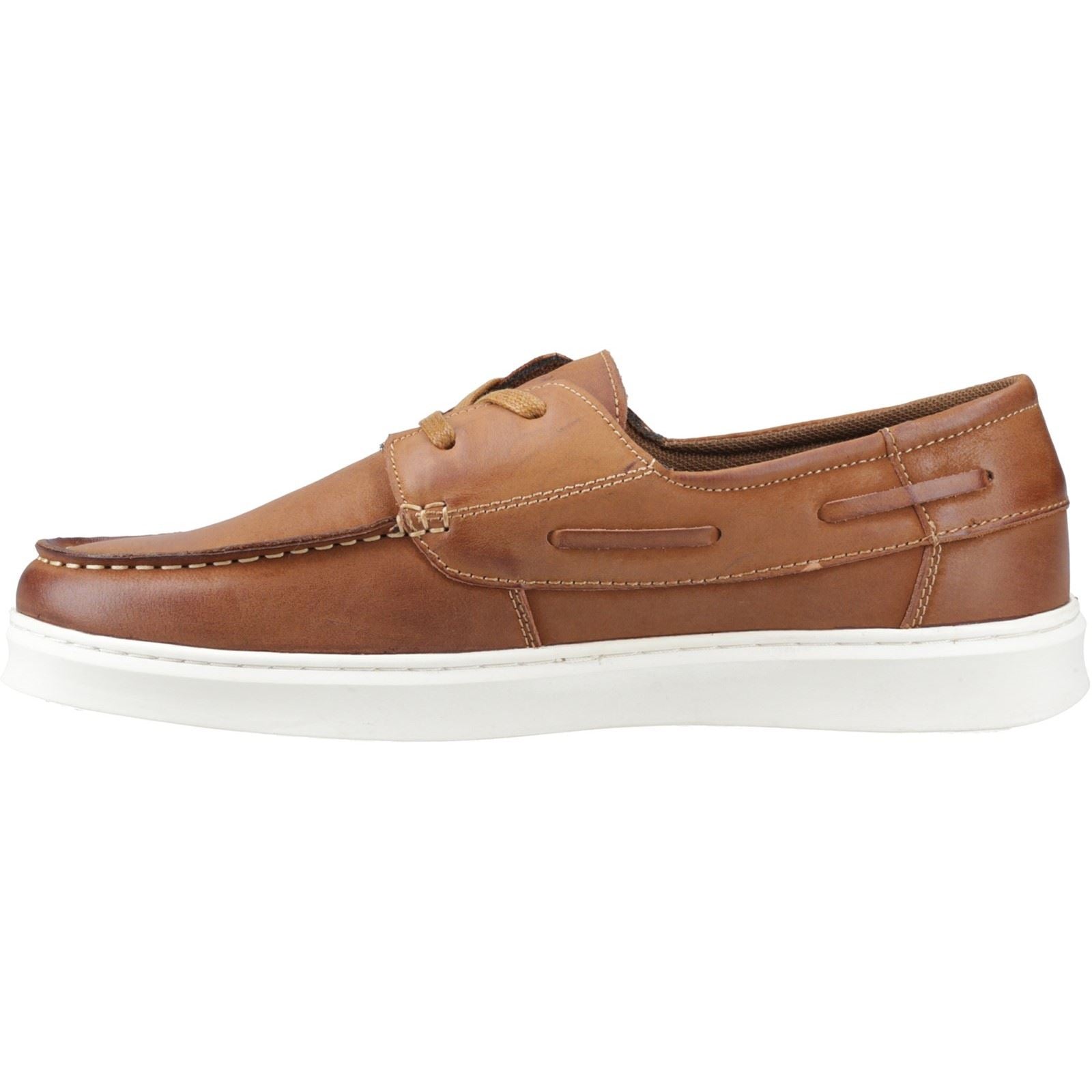 Hush Puppies Madden Leather Men's Tan Boat Shoes
