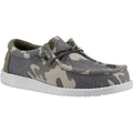 HEYDUDE Wally Washed Camo Polyester Men's Camo Boat Shoes