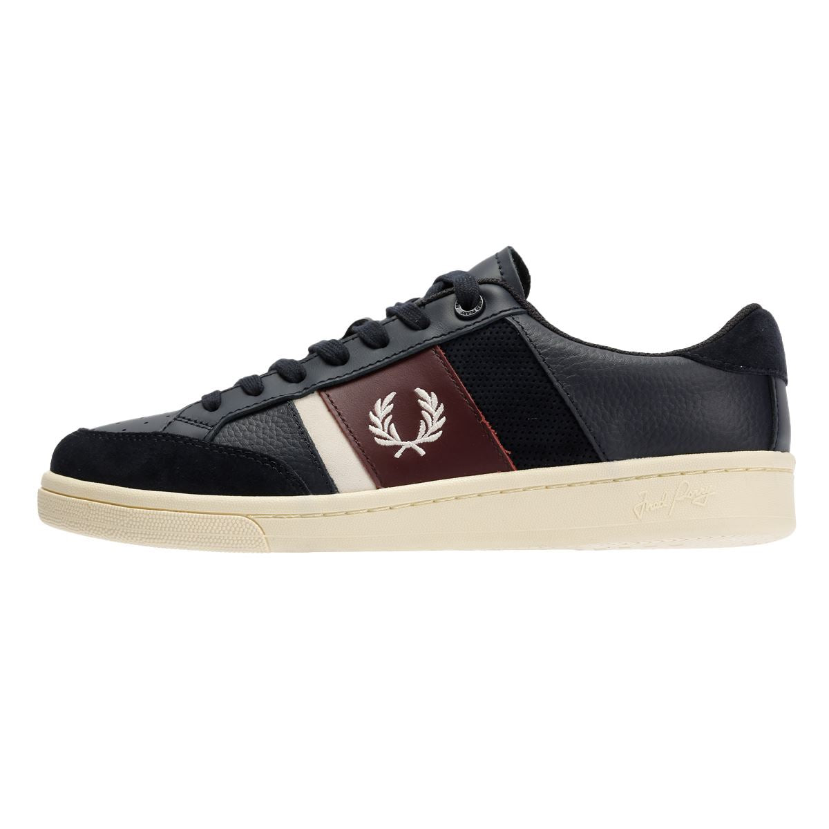 Fred Perry B725 Leather Suede Men's Navy/Ecru/Oxblood Sneakers