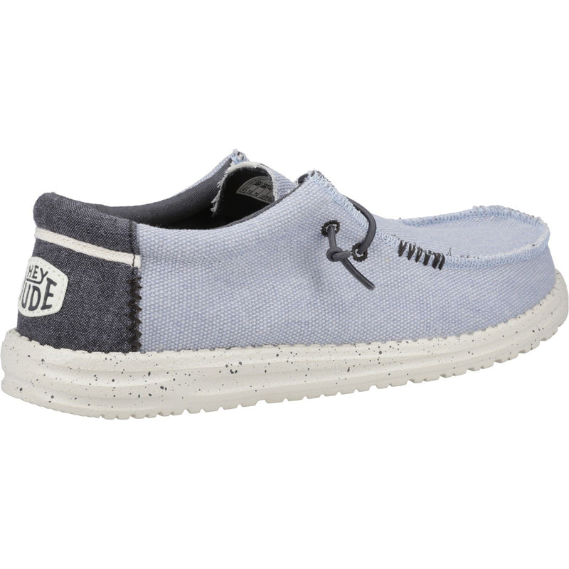 HEYDUDE Wally Coastline Canvas Men's Stone White Boat Shoes