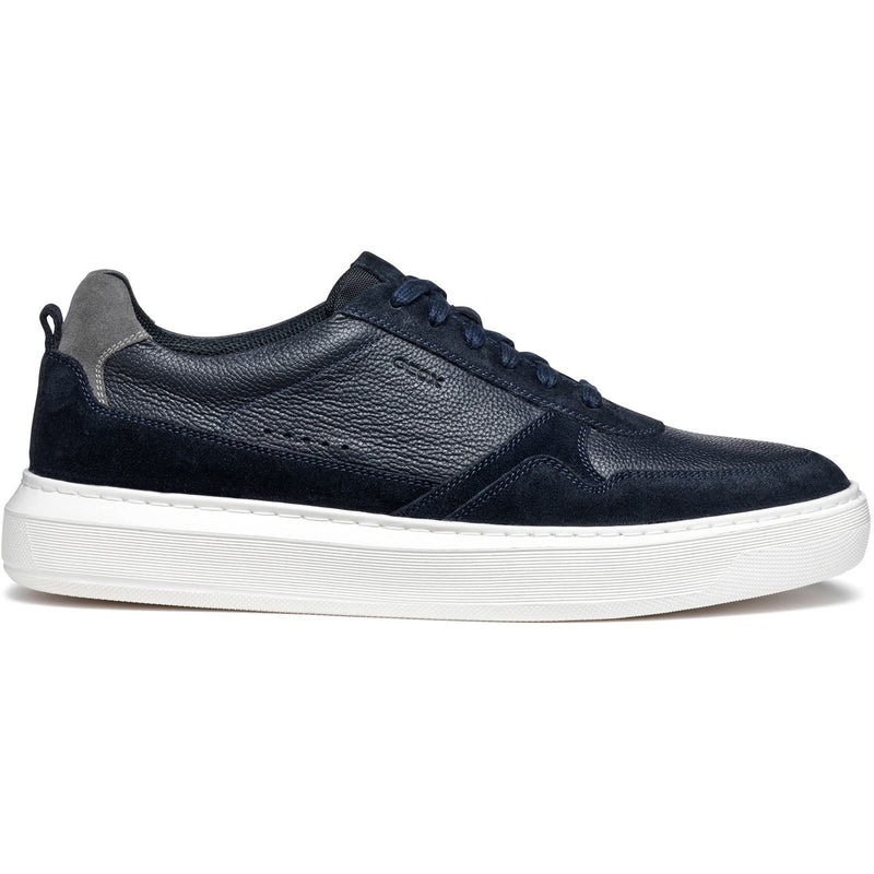 Geox U DEIVEN Leather/Suede Men's Navy Trainers