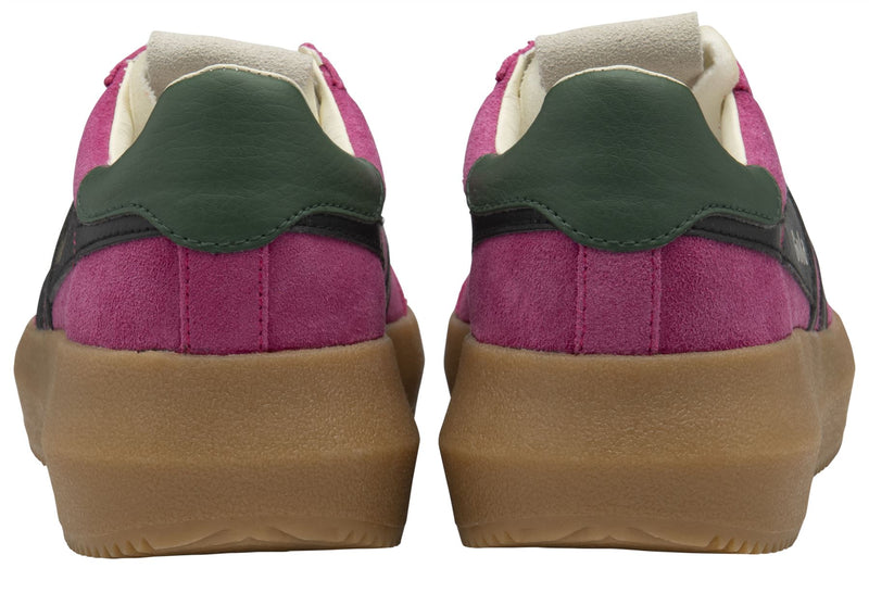 Gola Athena Suede Women's Fuchsia/Black/Evergreen Sneakers