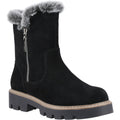 Hush Puppies Ambre Suede Women's Black Winter Mid Calf Boots