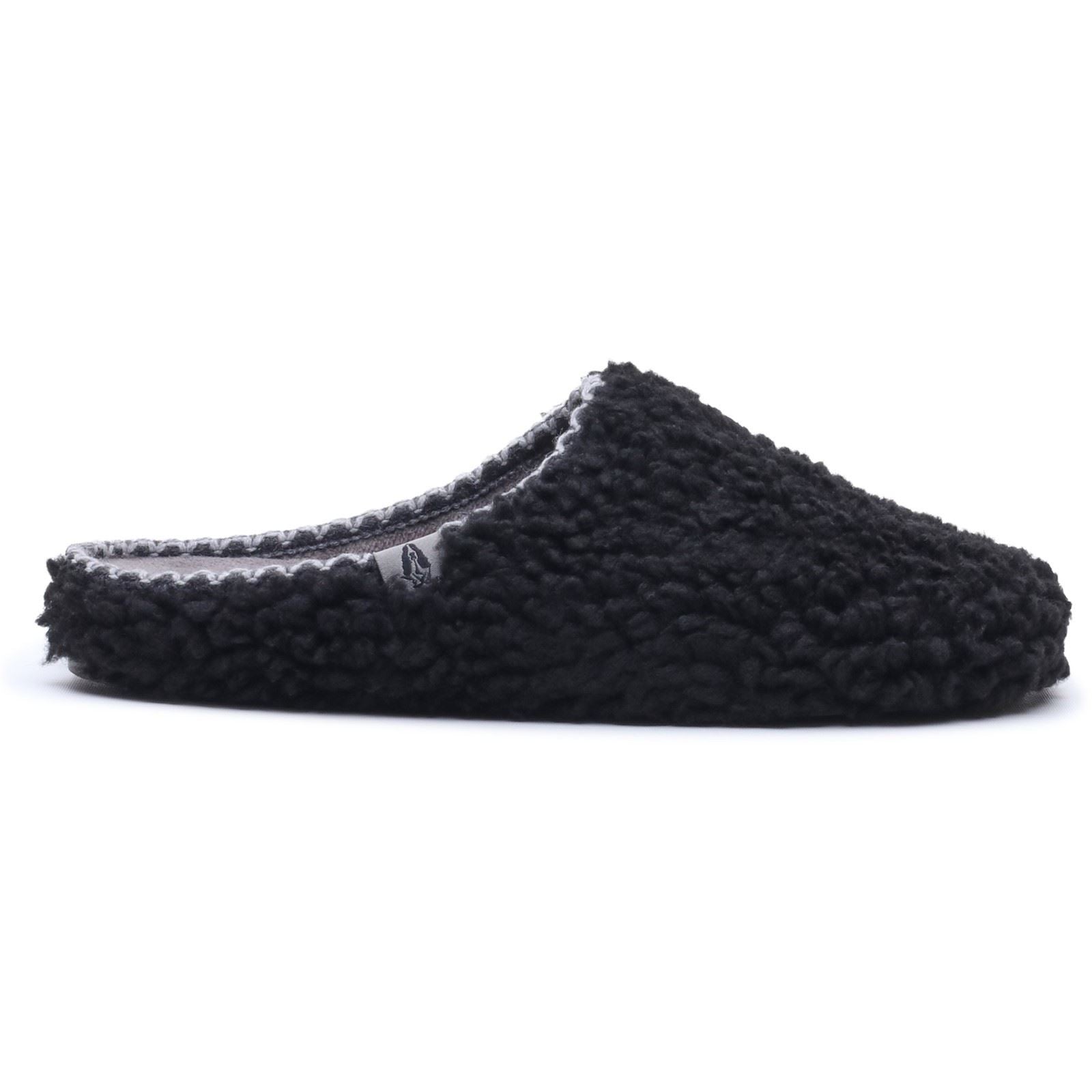Hush Puppies Good Teddy Polyester Men's BLACK Slippers