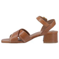 Hush Puppies Lyla Heeled Leather Women's Tan Sandals