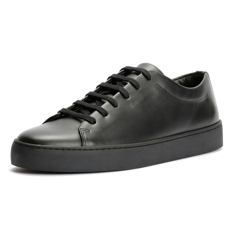 JAK Royal Leather Men's All Black Sneakers