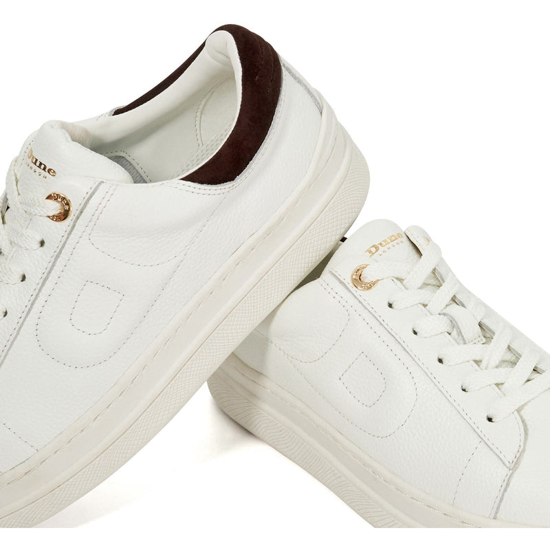 Dune Eden Leather Women's White Trainers