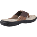 Hush Puppies Alan Toepost Leather Men's Tan Flip Flops