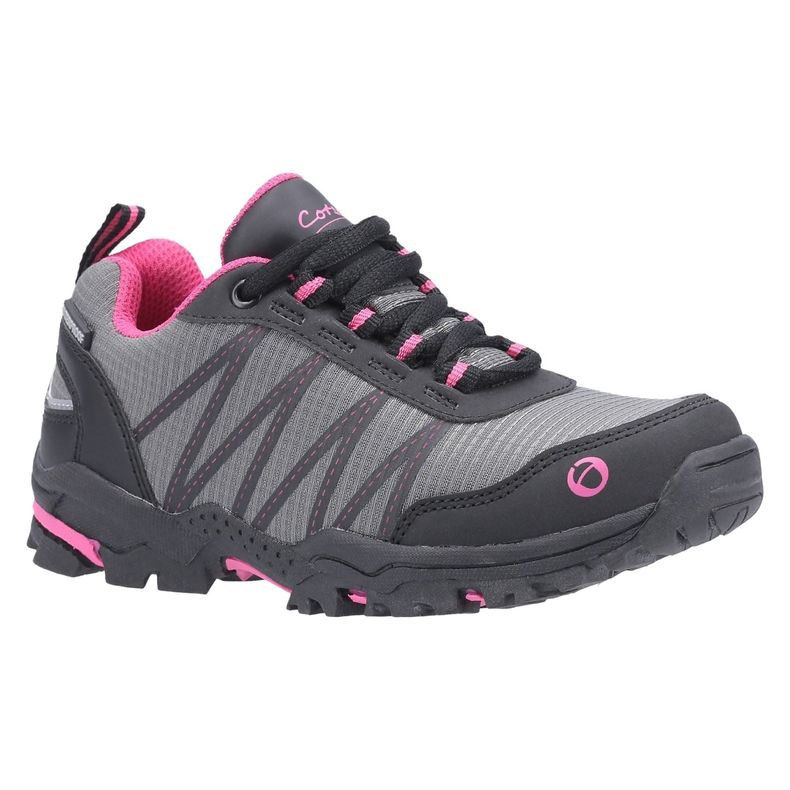 Cotswold Littledean Nylon Girl's Pink/Grey Hiking Boots