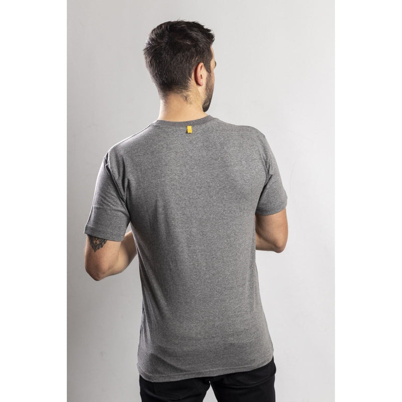 Caterpillar Trademark Logo Cotton Men's Grey T-Shirt