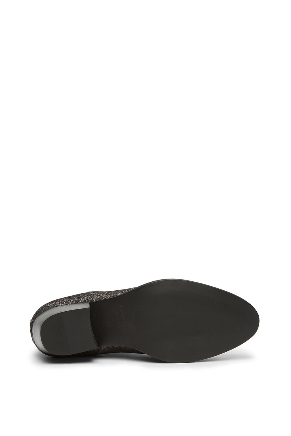 Osprey London The Janey Leather Women's Gunmetal Ankle Boots