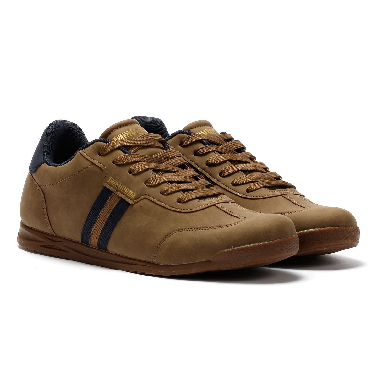 Lambretta Tackle Men's Taupe/Navy Sneakers