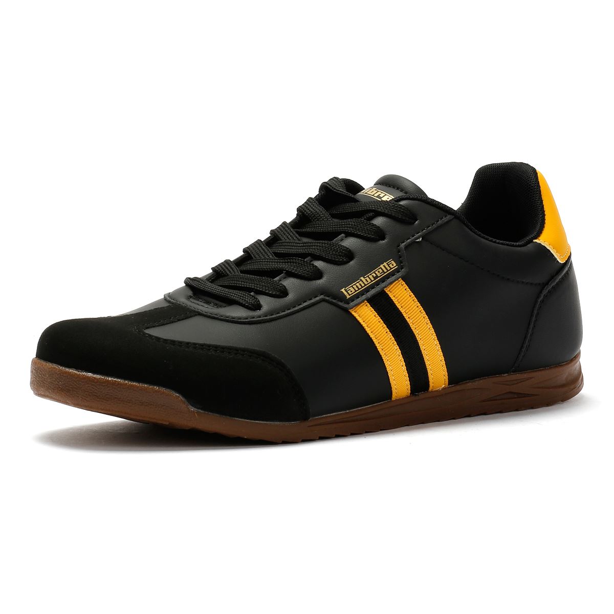 Lambretta Tackle Men's Black/Gold Sneakers