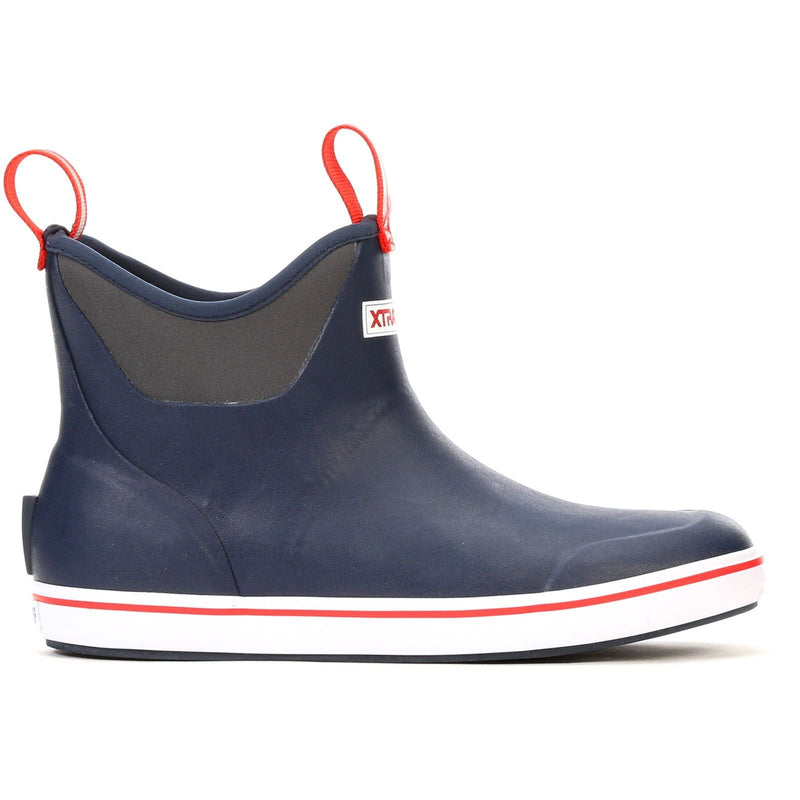 Xtratuf Ankle Deck Rubber Navy/Red Wellington Boots