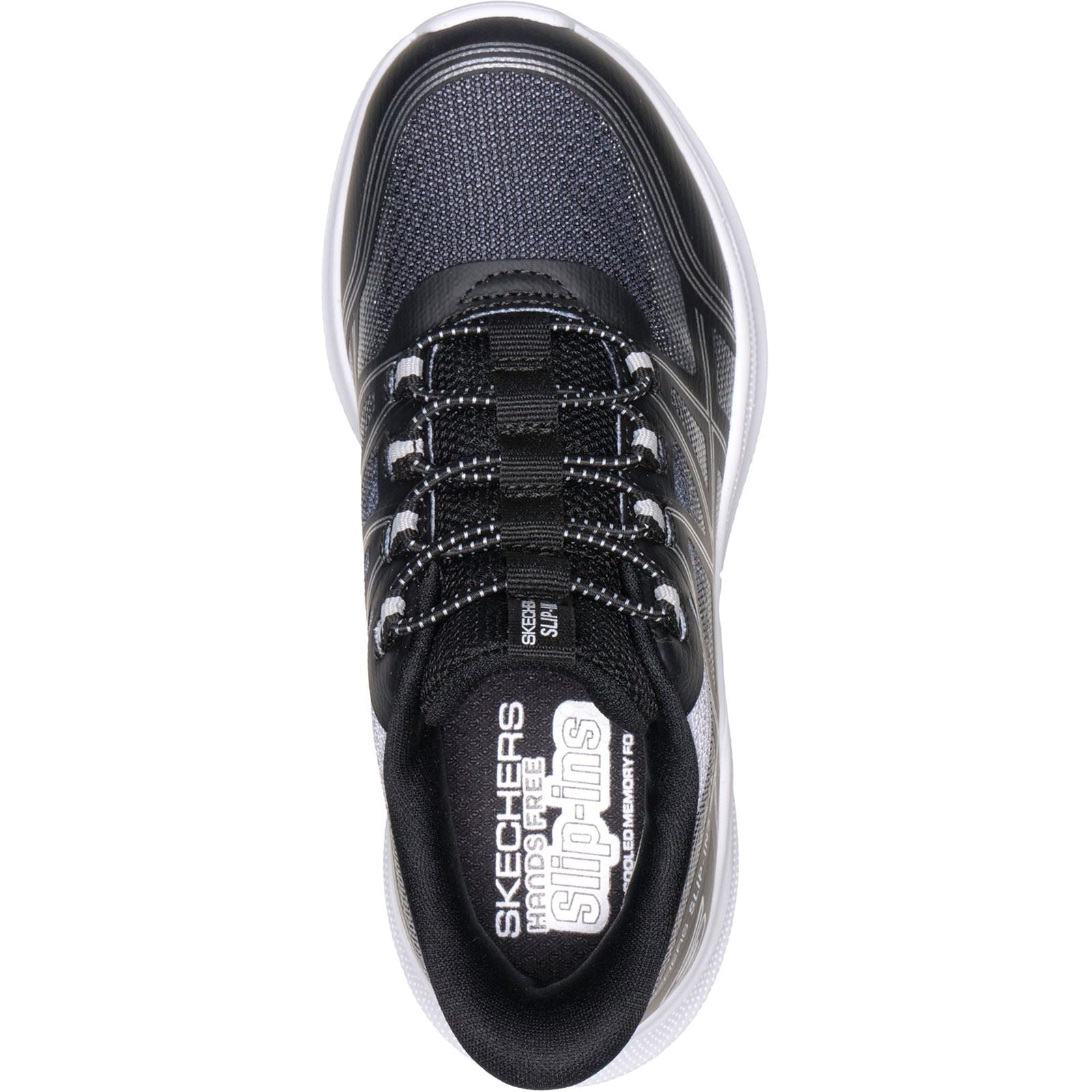 Skechers Microspec Velocity Grid-Shift Boy's Black/Silver & White Trainers
