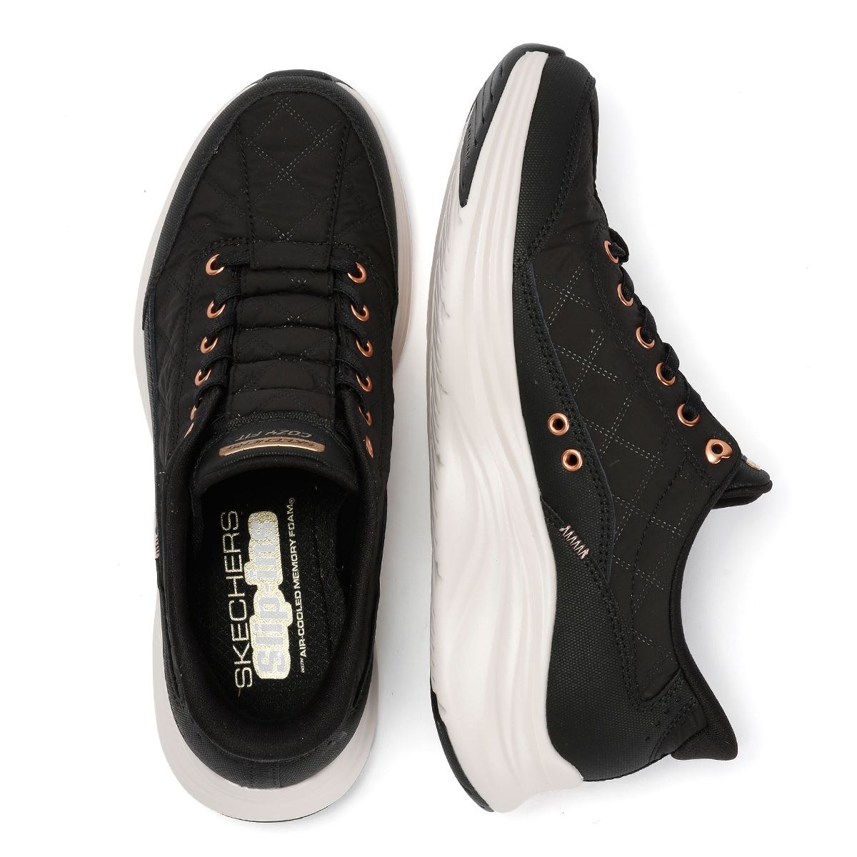 Skechers Slip-Ins Contour Foam Cozy Fit Women's Black Sneakers
