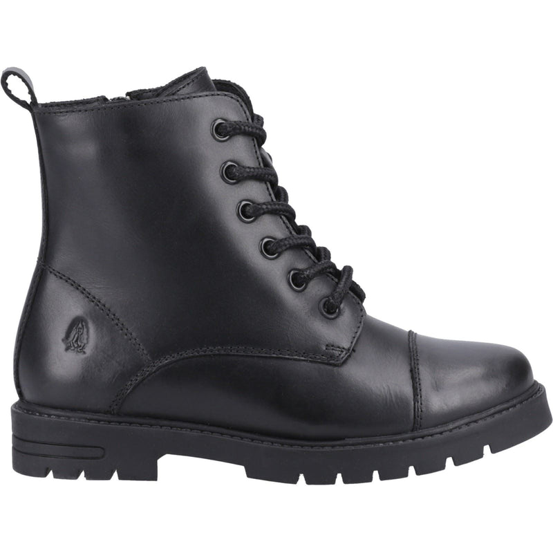 Hush Puppies Lauren Senior Leather Girls's Black Boots