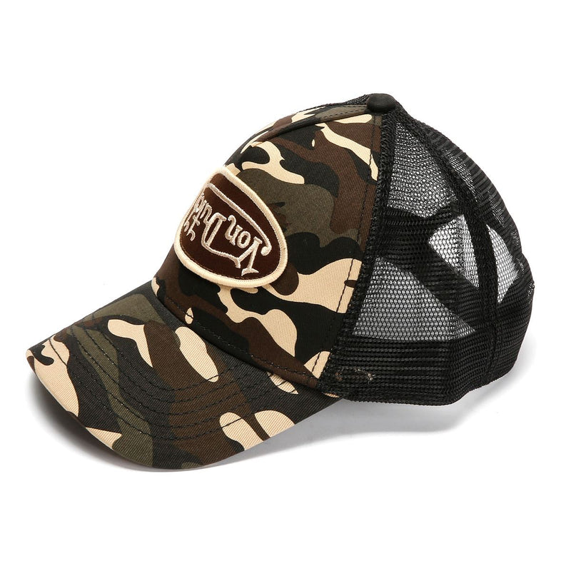 Von Dutch Multi Trucker Cotton Brown Edge Camo Caps
