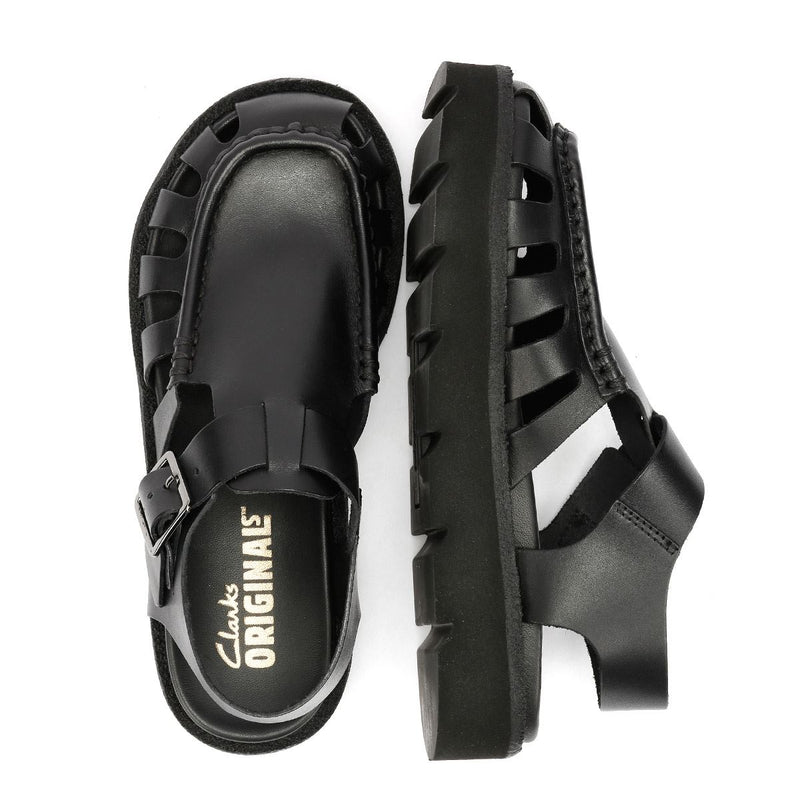 Clarks Originals Meadow Buckle Leather Women's Black Sandals