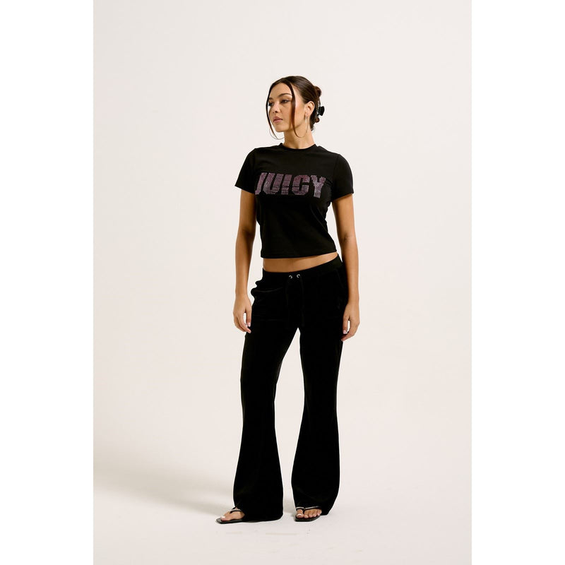 Juicy Couture Impact Juicy Logo Cotton Women's Black T-Shirt
